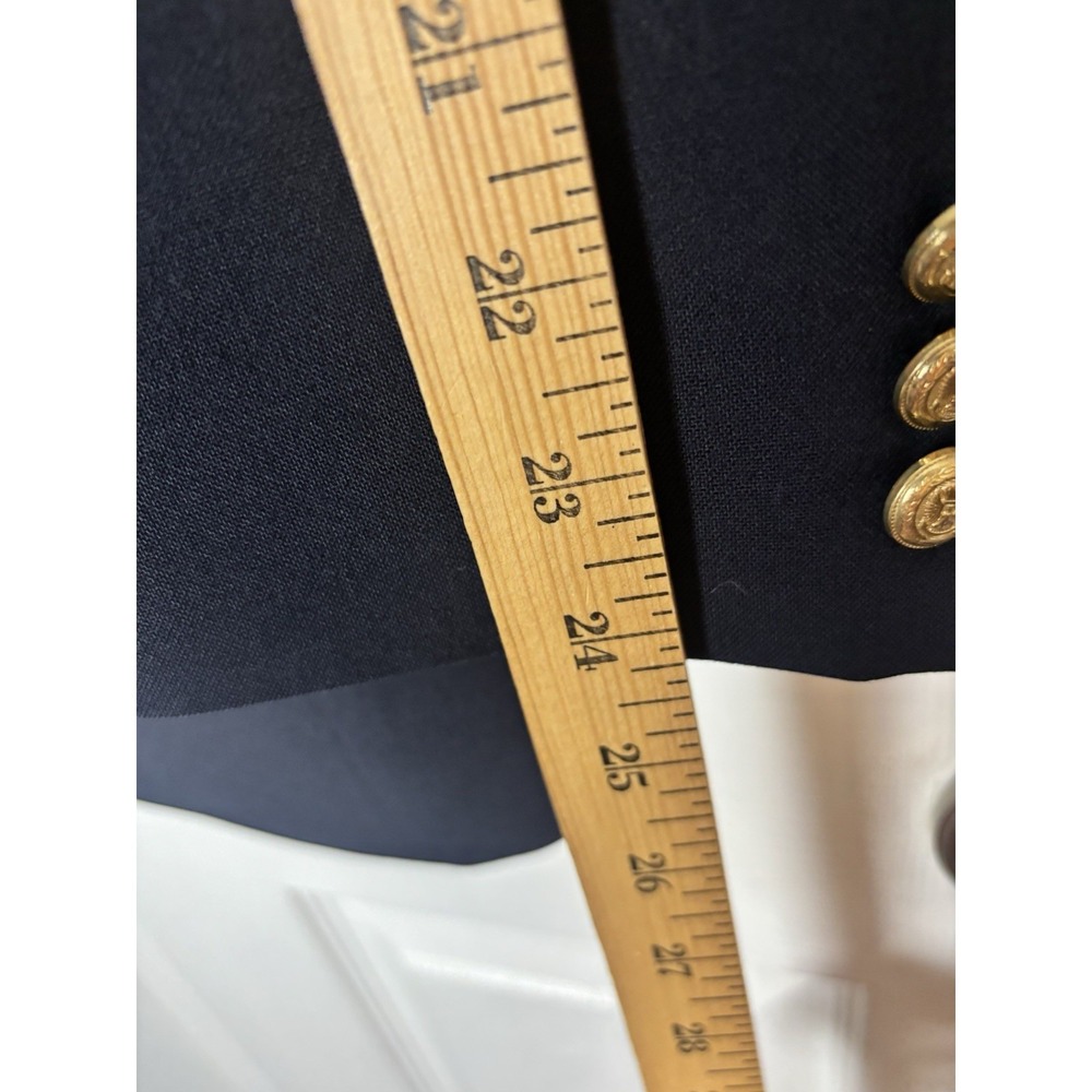 Jos A Bank Mens 40R Navy Blue Wool Gold Button Blazer Sport Coat Classic Preppy - Picture 8 of 14